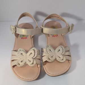 Rachel Shoes Girls Glitter Butterfly Sandals in Light Gold